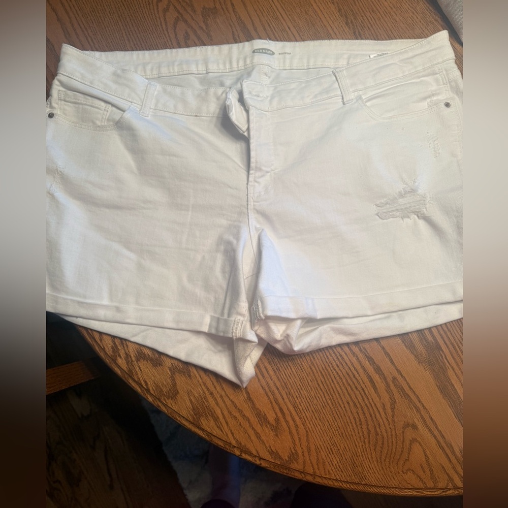 Women's White Denim Shorts